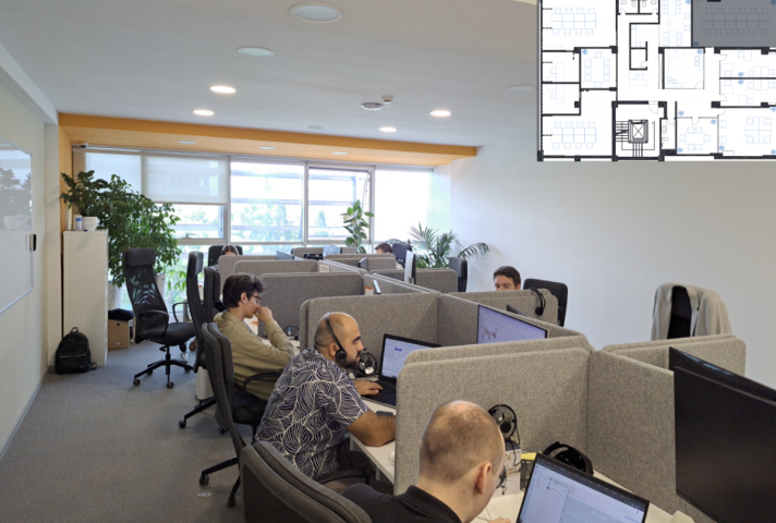 Office Space for Rent, 391 m2, Podgorica, 3rd Floor, with Garage Spaces