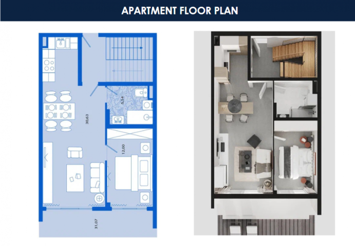 New apartment under construction, 79m2, sea view, Tivat