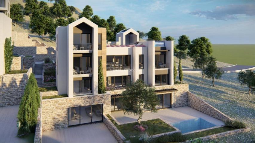 Premium Two-Bedroom Apartment 250 m² with Private Pool in Donja Lastva (F-S2)