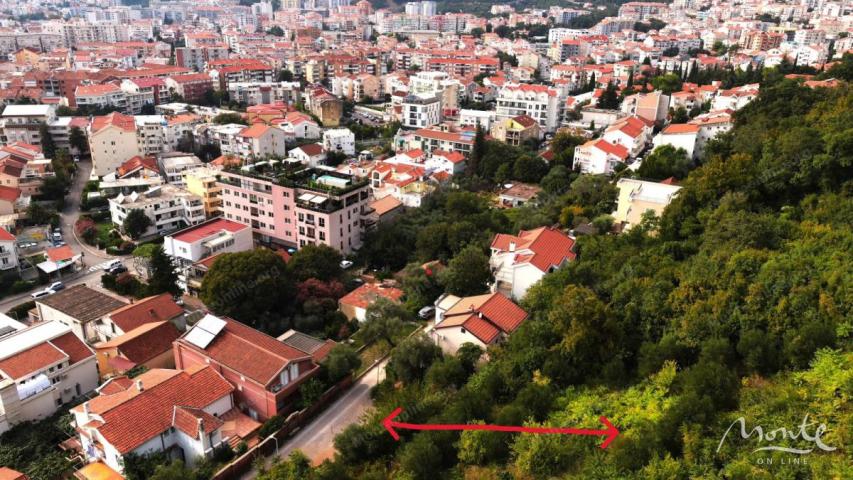 Građevinski plac sa panoramskim pogledom na more u Budvi, Podkošljun