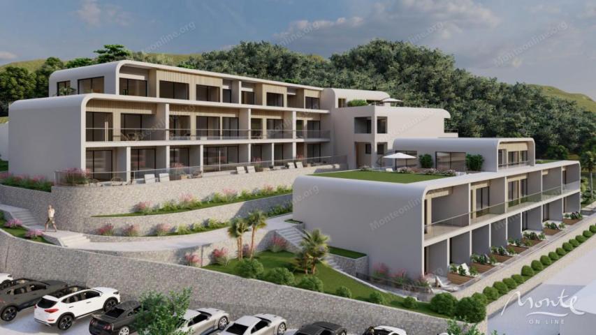 Gradska kuća u novom luksuznom stambenom kompleksu uz more u Tivtu