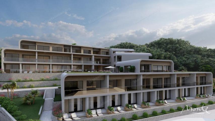 Gradska kuća u novom luksuznom stambenom kompleksu uz more u Tivtu