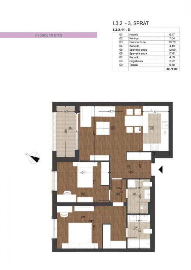 Dvosobni stanovi u novom stambenom kompleksu, Podgorica