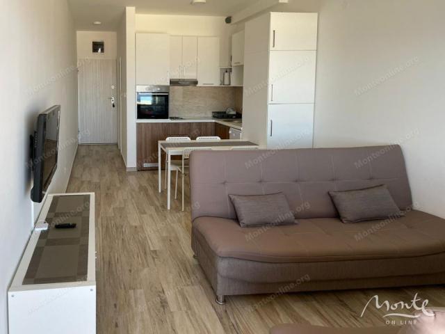 Moderan studio apartman pored mora u kompleksu sa bazenom i privatnom plažom u Dobroj Vodi