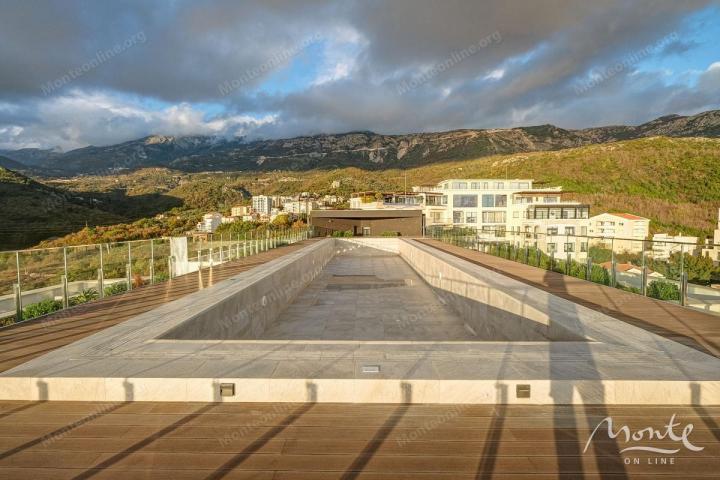 Jednosoban stan u zatvorenom kompleksu pored mora, Bečići