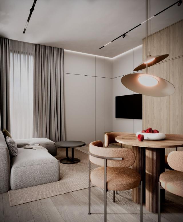 Studio apartman 26.46m2 sa pogledom na more u modernom stambenom kompleksu sa bazenom – Škaljari, Ko