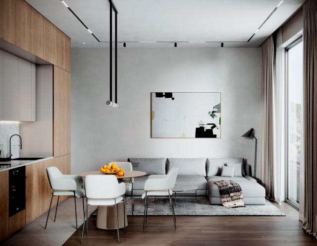Studio apartman 26.46m2 sa pogledom na more u modernom stambenom kompleksu sa bazenom – Škaljari, Ko