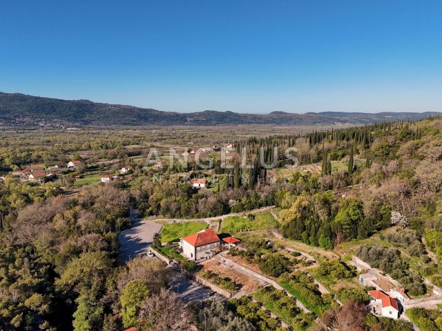 Konavle, Ljuta – građevinsko zemljište s projektom i građevinskom dozvolom za kamenu vilu – PRODAJA