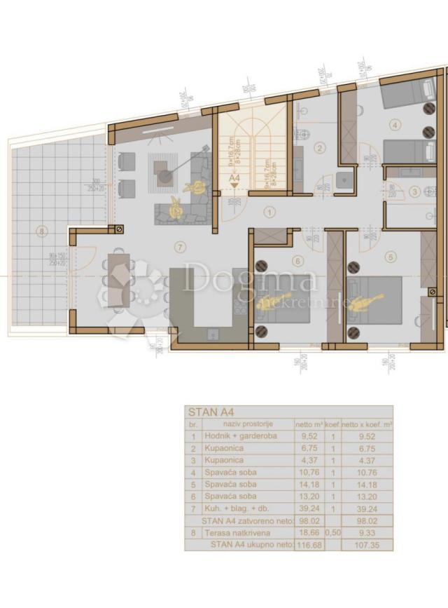 Wohnung Veli vrh, Pula, 55,82m2