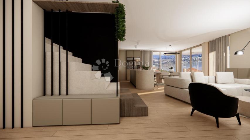 Luksuzni penthouse u srcu Opatije – bazen na krovu i očaravajući pogled na more