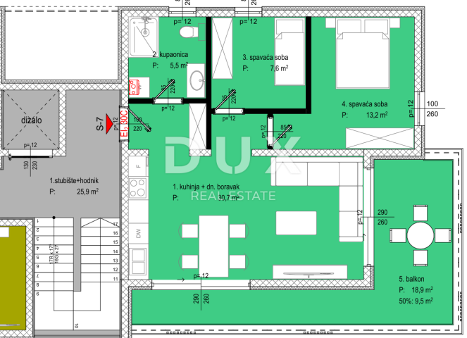 ZADAR, DIKLO - Top-class penthouse with sea view just 50 meters from the beach! S7