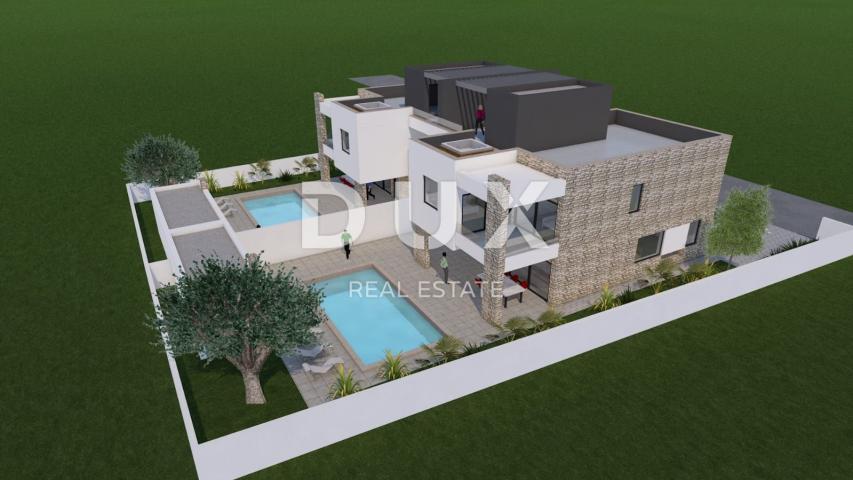 ZADAR, ZUKVE - Spacious semi-detached house with pool! New construction! AND