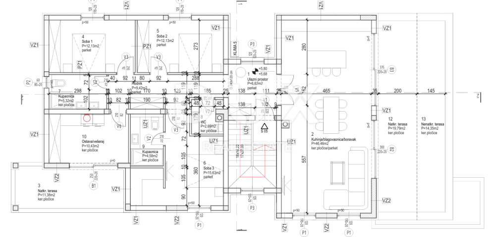 ZADAR, VRSI - Kompletno Namješten Penthouse s 4 Spavaće Sobe Blizu Mora! S5