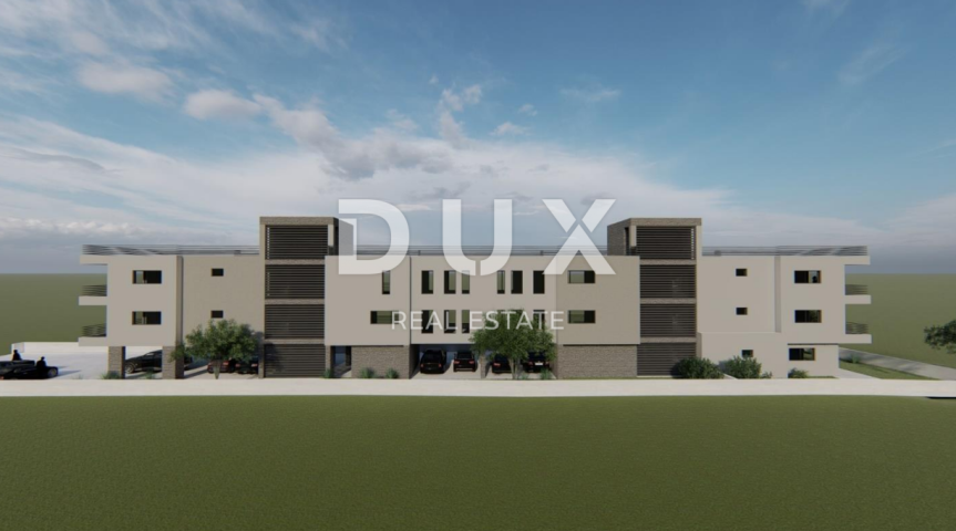 ZADAR, ZATON - Building plot 70 meters from the beach with a conceptual design of a building with 9 