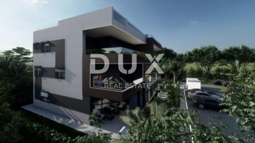 ZADAR, ZATON - Luksuzni penthouse s grijanim bazenom, prekrasnim pogledom na more, 30 metara od plaž