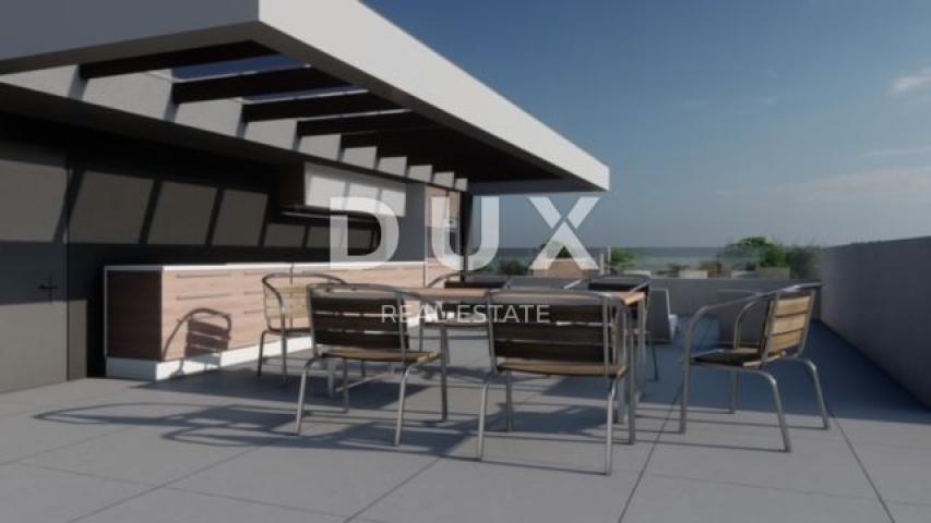 ZADAR, ZATON - Luksuzni penthouse s grijanim bazenom, prekrasnim pogledom na more, 30 metara od plaž