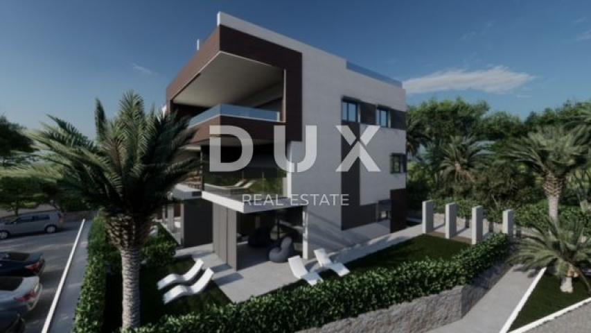 ZADAR, ZATON - Luksuzni penthouse s grijanim bazenom, prekrasnim pogledom na more, 30 metara od plaž