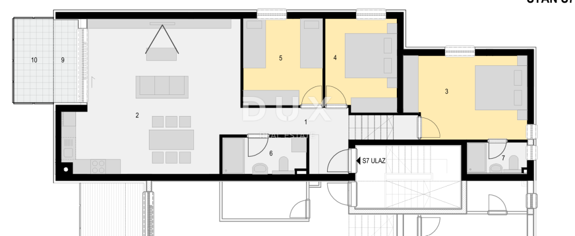 OTOK PAG, MANDRE – ekskluzivan penthouse u novogradnji uz samu obalu, s panoramskim pogledom na more