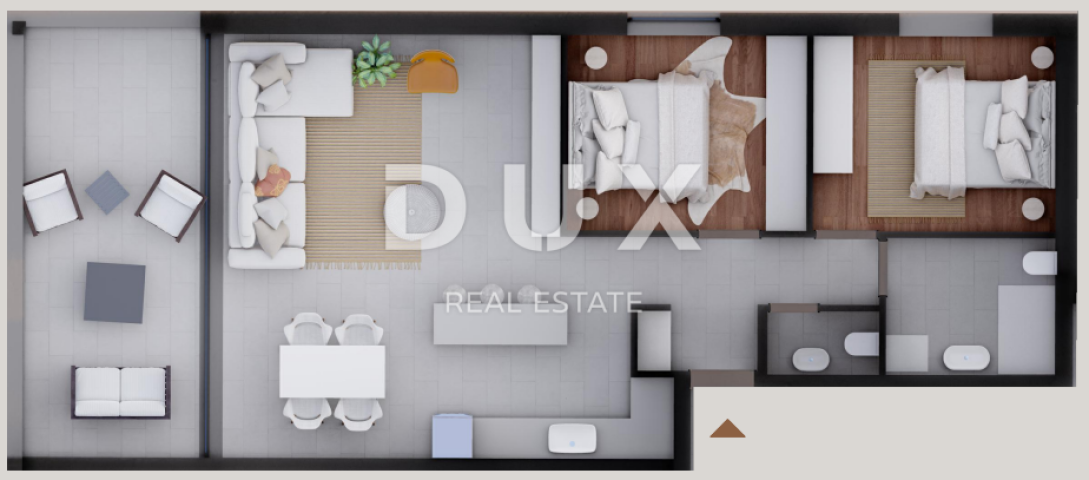 ZADAR, PRIVLAKA - New building 50 meters from the sandy beach with sea view! S4