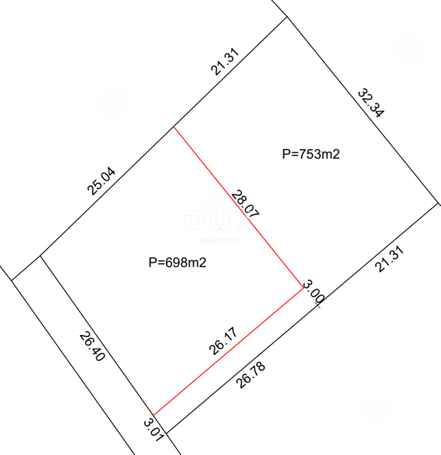 ZADAR, BRIŠEVO - Građevinsko zemljište 698 m2! 85 €/m2!