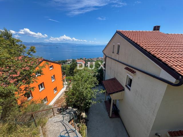 OPATIJA, LOVRAN - samostojeća kuća s garažom i panoramskim pogledom na more, PRILIKA