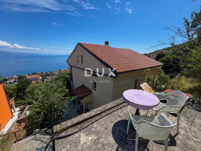 OPATIJA, LOVRAN - samostojeća kuća s garažom i panoramskim pogledom na more, PRILIKA