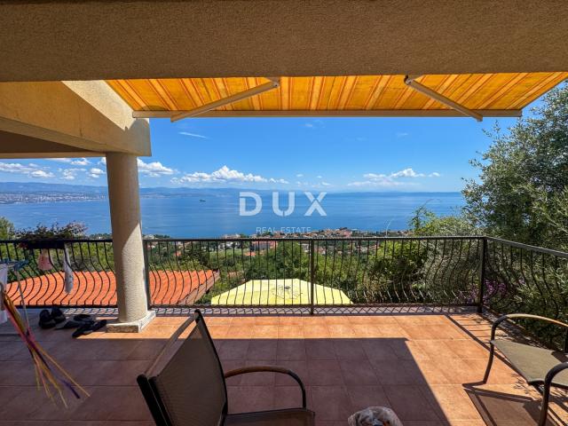 OPATIJA, LOVRAN - samostojeća kuća s garažom i panoramskim pogledom na more, PRILIKA