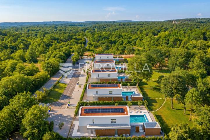Istra, Labin, vrhunska moderna villa D, grijani bazen 48 m², 2365 m² uređene okućnice