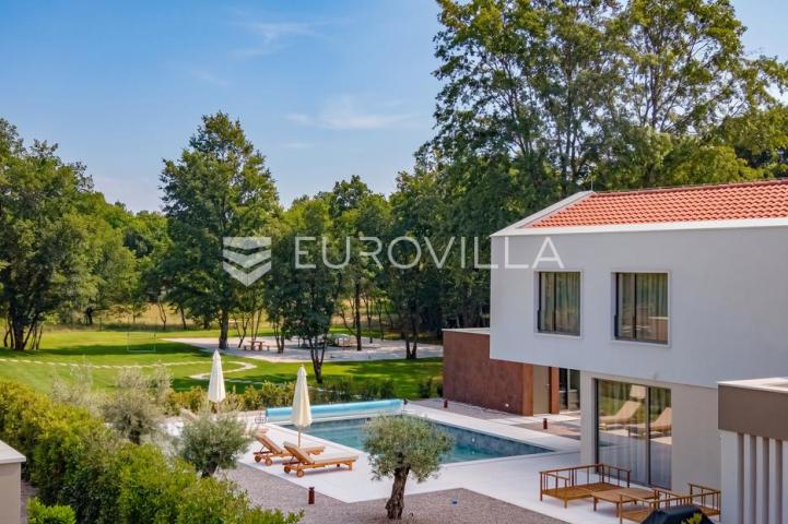 Istra, Labin, vrhunska moderna villa D, grijani bazen 48 m², 2365 m² uređene okućnice