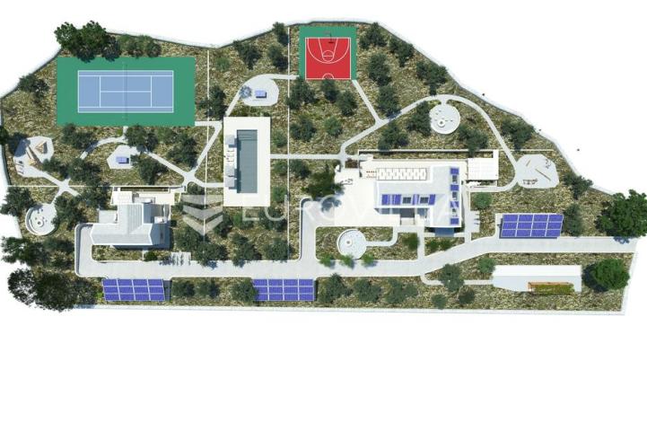 Pučišća, otok Brač, INVESTICIJA građevno zemljište ukupne površine 10.436 m² s građevinskom dozvolom