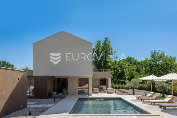 Istra, Labin, vrhunska moderna villa C, grijani bazen 48 m², 2386 m² uređene okućnice