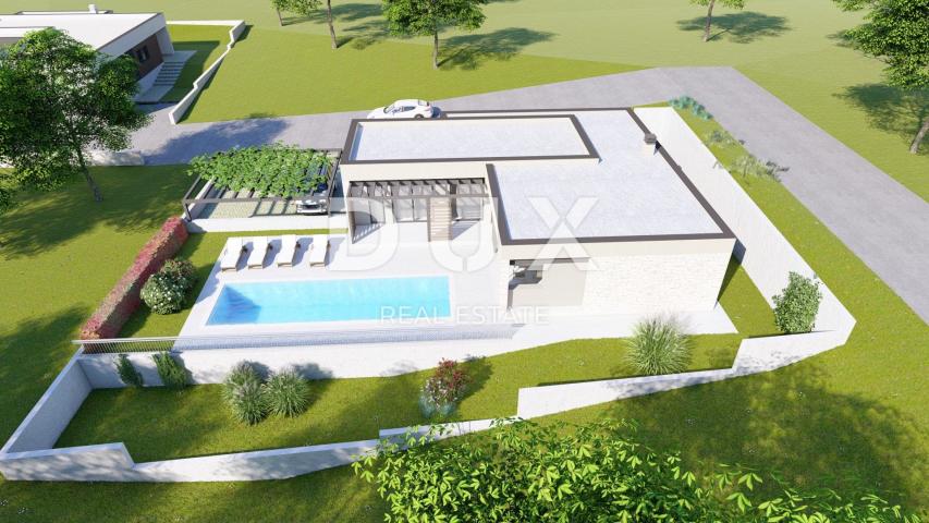 ISTRA, LABIN - Zemljište s građevinskom dozvolom, zadnje u naselju