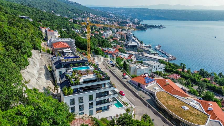 OPATIJA, CENTAR - 134m2 prestižni objekt za najam u vrhunskoj novogradnji, panoramski pogled na more