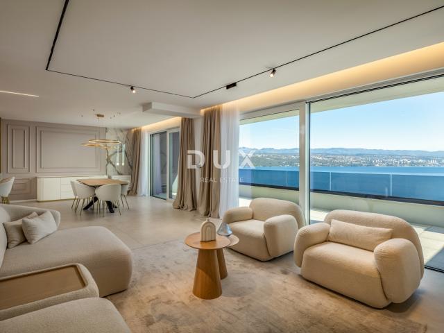 OPATIJA, CENTAR - 134m2 prestižni objekt za najam u vrhunskoj novogradnji, panoramski pogled na more