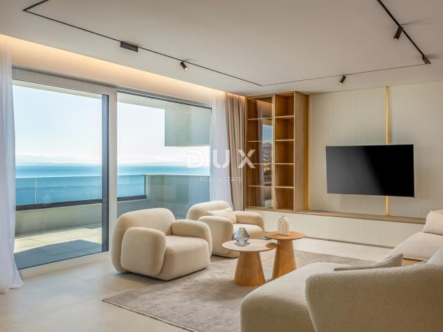 OPATIJA, CENTAR - 134m2 prestižni objekt za najam u vrhunskoj novogradnji, panoramski pogled na more