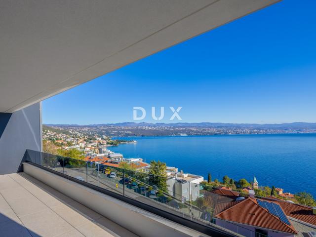OPATIJA, CENTAR - 134m2 prestižni objekt za najam u vrhunskoj novogradnji, panoramski pogled na more