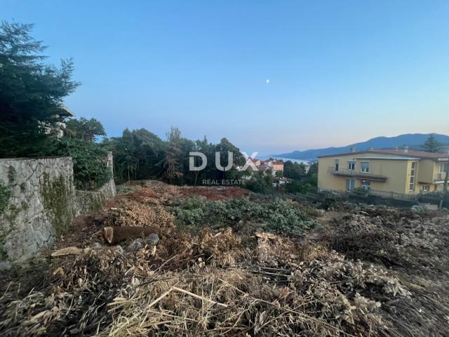 OPATIJA, MATULJI- građevinsko zemljište 1334m2 s pogledom na more za stambenu zgradu– stanove ili po