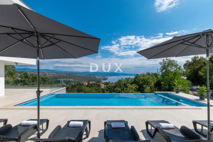 OPATIJA, MATULJI – Luksuzna villa s infinity bazenom, saunom i panoramskim pogledom na more