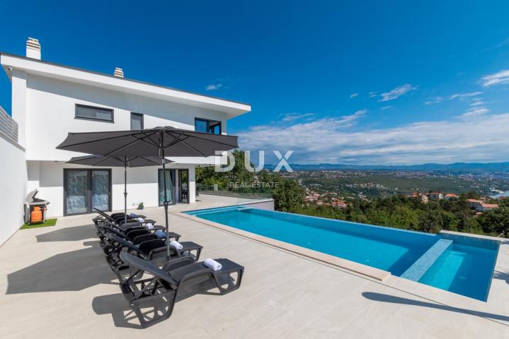 OPATIJA, MATULJI – Luksuzna villa s infinity bazenom, saunom i panoramskim pogledom na more
