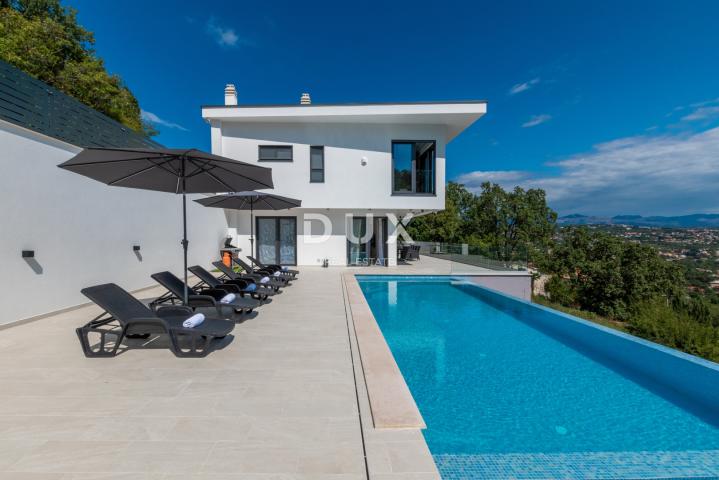 OPATIJA, MATULJI – Luksuzna villa s infinity bazenom, saunom i panoramskim pogledom na more