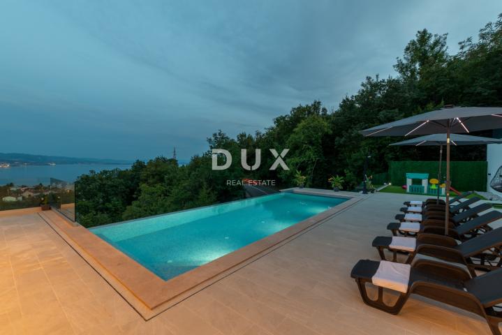 OPATIJA, MATULJI – Luksuzna villa s infinity bazenom, saunom i panoramskim pogledom na more