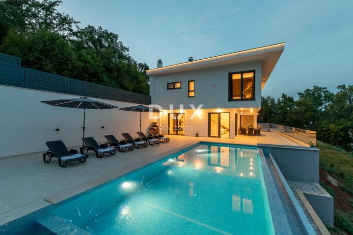 OPATIJA, MATULJI – Luksuzna villa s infinity bazenom, saunom i panoramskim pogledom na more