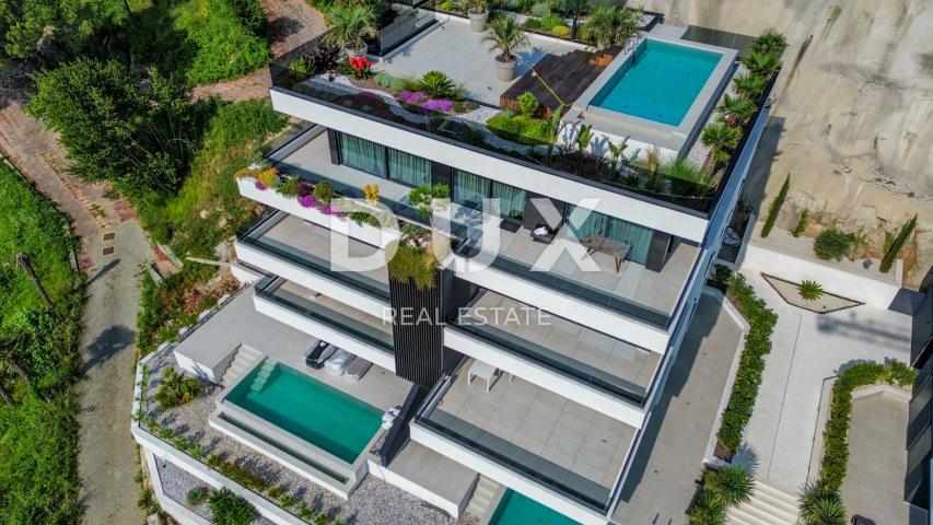 OPATIJA, CENTAR - Veći stan u vrhunskoj novogradnji s garažom i panoramskim pogledom na more, TOP
