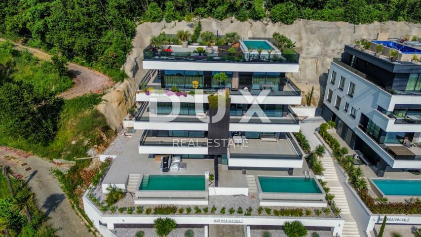 OPATIJA, CENTAR - Veći stan u vrhunskoj novogradnji s garažom i panoramskim pogledom na more, TOP