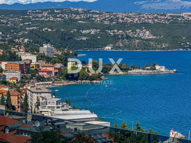 OPATIJA, CENTAR - Veći stan u vrhunskoj novogradnji s garažom i panoramskim pogledom na more, TOP