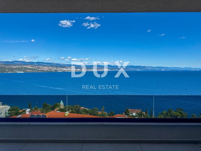 OPATIJA, CENTAR - Veći stan u vrhunskoj novogradnji s garažom i panoramskim pogledom na more, TOP