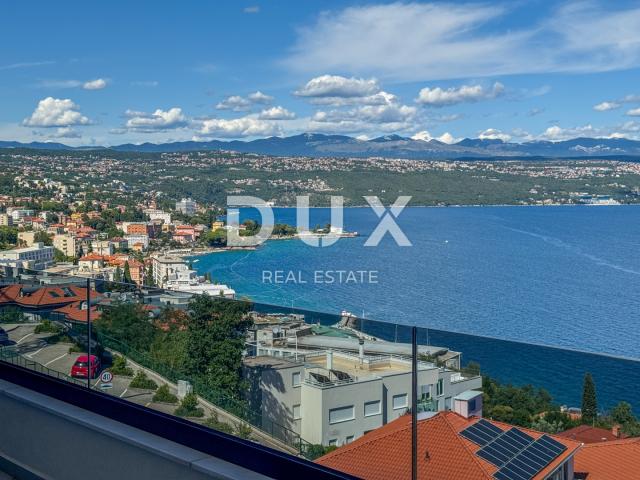 OPATIJA, CENTAR - Veći stan u vrhunskoj novogradnji s garažom i panoramskim pogledom na more, TOP