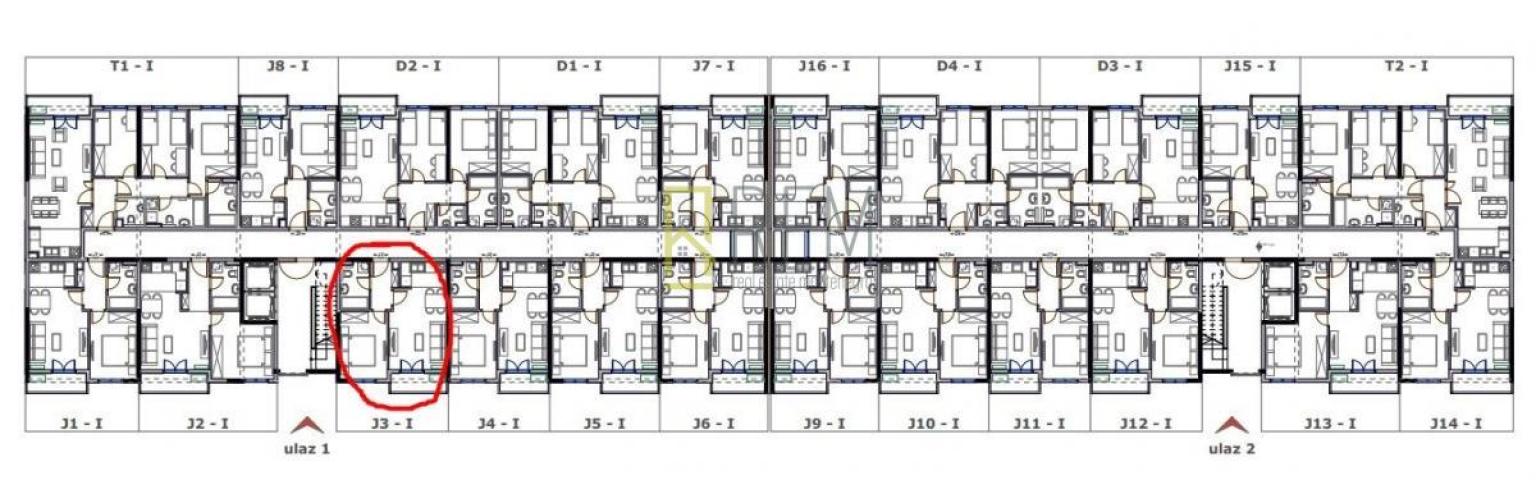 Prodajemo- jednosoban stan 41m2 u izgradnji na Starom aerodromu, Zetagradnja
