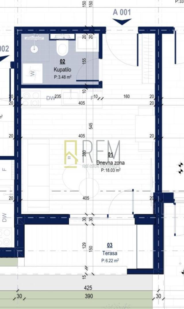 Prodajemo- garsonjeru od 27m2 u Lastva Grbaljska