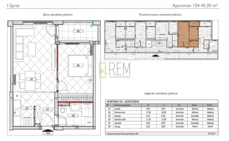 PRODAJA – VIŠE JEDNOSOBNIH APARTMANA, U IZGRADNJI, ĐURAŠEVIĆI - TIVAT